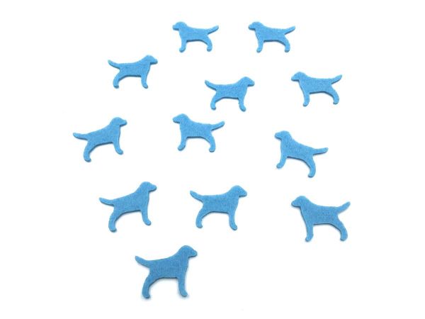 Streudeko-Filz: Hunde - blau