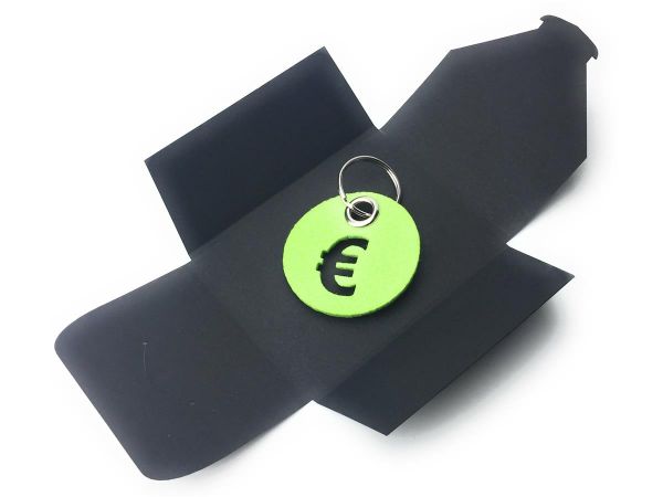 Filz-Schlüsselanhänger - Kreis - lindgrün/grün