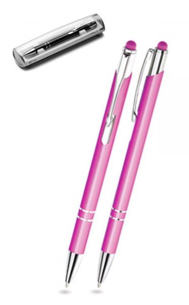 Kugelschreiber LEONI in rosa inkl. individueller Gravur - mit Geschenkverpackung
