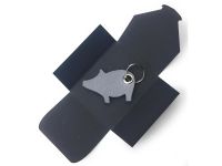 Vorschau: Filz-Schlüsselanhänger - Schwein - taubengrau/grau - Gravur optional Vorschau: Filz-Schlüsselanhänger - Schwein - taubengrau/grau - Gravur optional