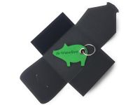 Filz-Schlüsselanhänger - Schwein - grasgrün/grün - Gravur optional Filz-Schlüsselanhänger - Schwein - grasgrün/grün - Gravur optional