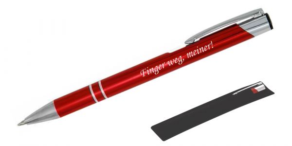 Kugelschreiber LIBO in burgund inkl. individueller Gravur - in Samthülle