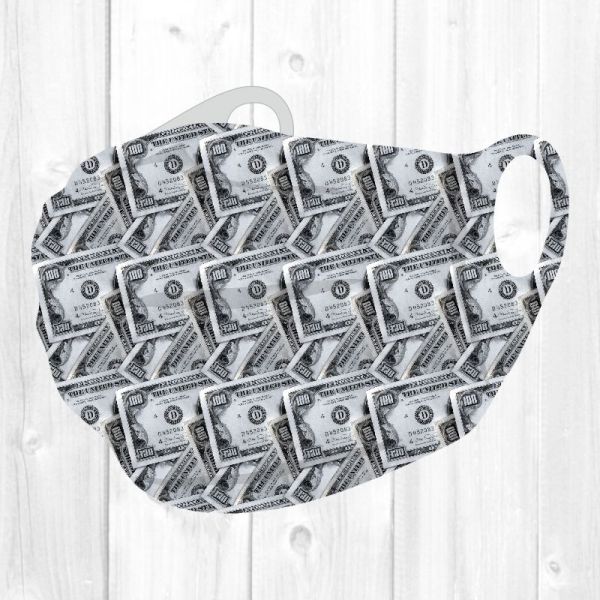 Money Geldschein - Muster Stoffmaske aus 100% Polyester